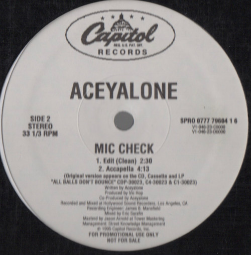 【廃盤12inch】Aceyalone / Mic Check拍卖