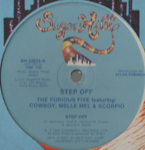 【廃盤12inch】The Furious Five Featuring Cowboy, Melle Mel & Scorpio / Step Off拍卖