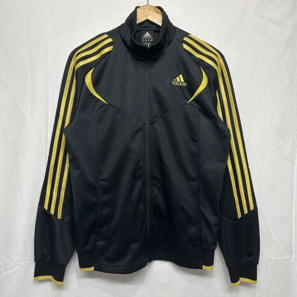 adidas アディダス ロング スリーブ 長袖 フル ジップ アップ ジャケット スポーツ トレーニング ランニング ウェア M 黒 ブラック b20872拍卖