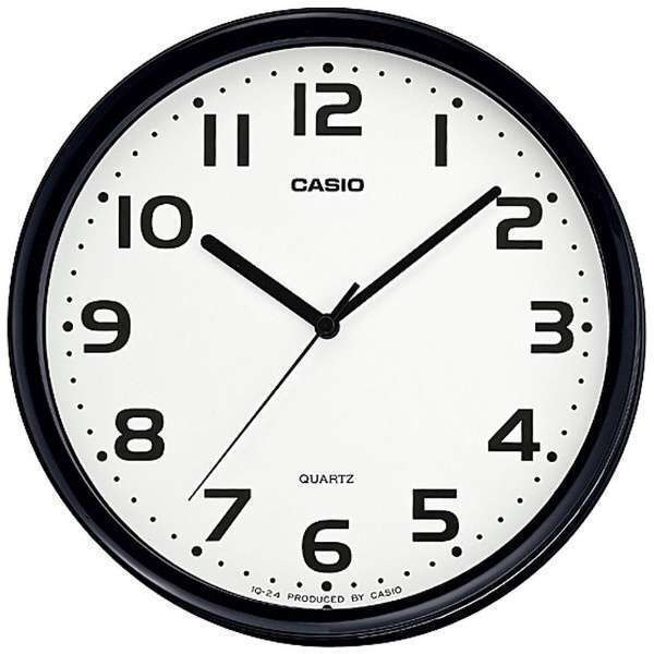 【新品/即決/保証付】 CASIO かわいい 小型 シンプル 見やすい 精悍 インテリアクロック ブラック IQ-24-1JF 掛け時計 M50123-10SG拍卖