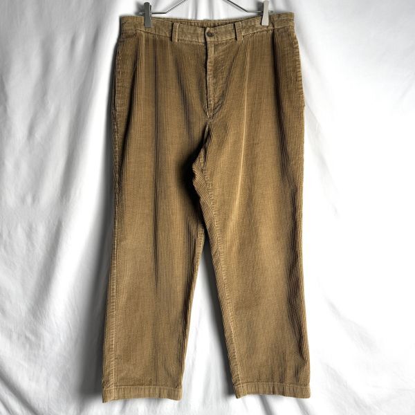 90s DKNY 太畝 コーデュロイ パンツ W35×L28 ベージュ ワイド ストレート ダナキャラン ニューヨーク 00s拍卖