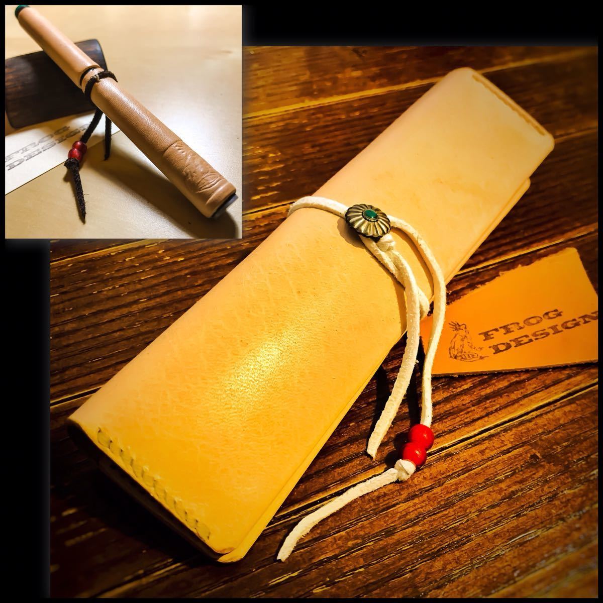 【PloomTECH DSet】プルームテック本革製ケース ロング &カバーセット 鹿革紐付拍卖