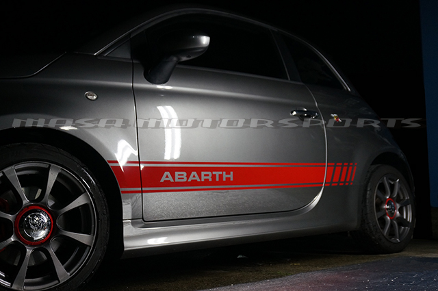 FIATフィアット500C パーツ ハラマキスポーツラインDIY施工カットカスタムフィルムドレスアップパーツ外装改粘着伸縮デカールエクステリア拍卖
