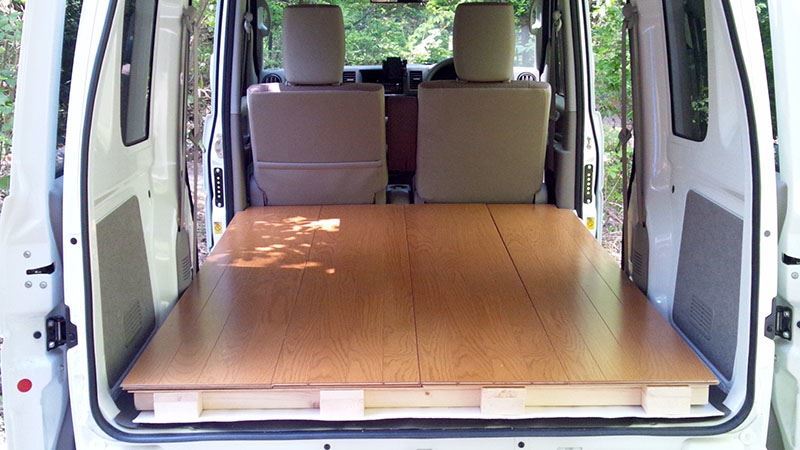 ☆軽バン☆ベッドマット・床下収納 制作☆キャンピングカー仕様に☆お好きな軽自動車をベースに、オーダーメイド方式軽キャン・他拍卖