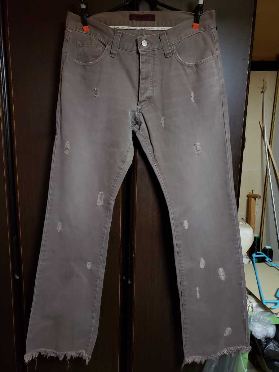 TMT ビッグホリデー ダメージ加工 パンツ L ブーツカット拍卖