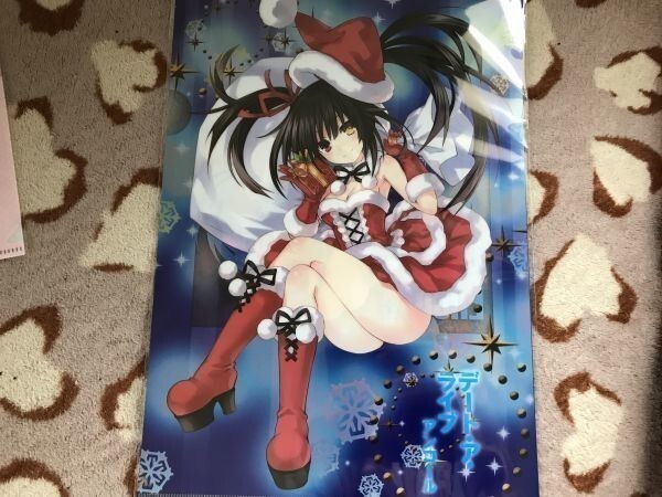 d046クリアファイル デート・ア・ライブ ゲーマーズ特典 非売品 つなこ 狂三 サンタ拍卖