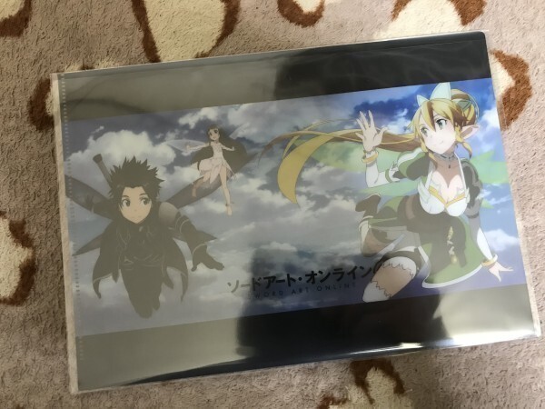 d052クリアファイル ソードアート・オンライン OP ED CD購入特典 キリト アスナ リーファ拍卖