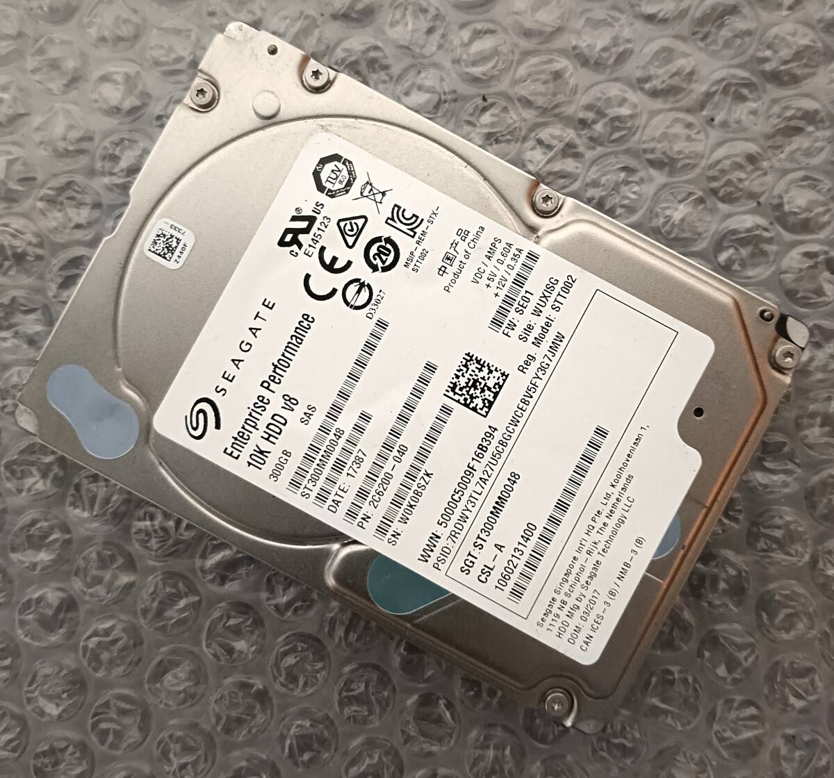 【中古パーツ】 2.5インチ Seagate ST300MM0048 300GB SAS HDD 正常品 1台■SAS2774拍卖