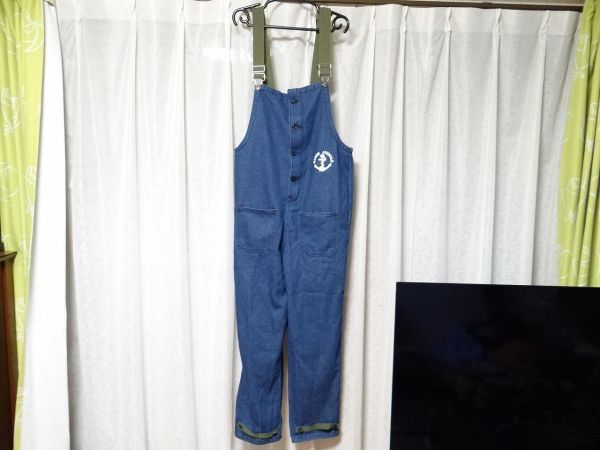 美品 ERLUOSHIJIA MARINE NATIONALE デニム オールインワン サロペット つなぎ 2XL拍卖