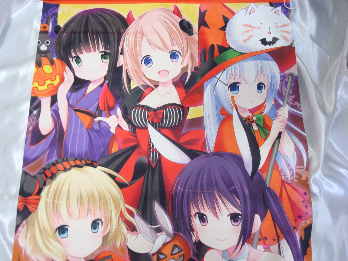 ご注文はうさぎですか?ごちうさハロウィン ココア、チノ、リゼ、シャロ、千夜B2タペストリーあずまゆき ~いもむや本舗■/4.42拍卖