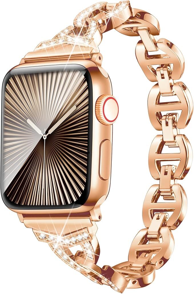 Apple Watch バンド ダイヤモンドラインストーン ステンレス アップルウォッチ 38mm/40mm/41mm/拍卖