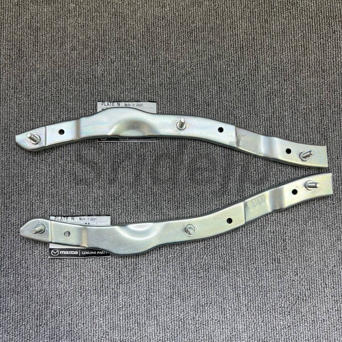 【新品】マツダ FC3S サバンナ RX-7 純正 フロントバンパー プレート ブラケット セット NO.3 左右セット★ Front Plate Set No.3 RH LH拍卖