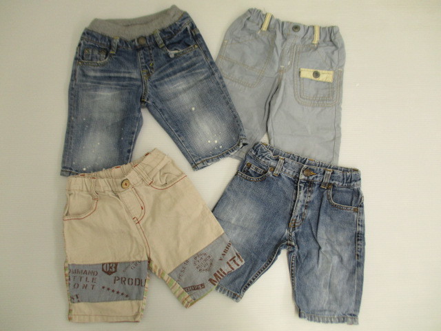 【お買得】★男の子用ボトムス4点セット★①MPS ②丸高衣料 ③e.a.B ④Joy Brown 90~100サイズ ハーフパンツ拍卖