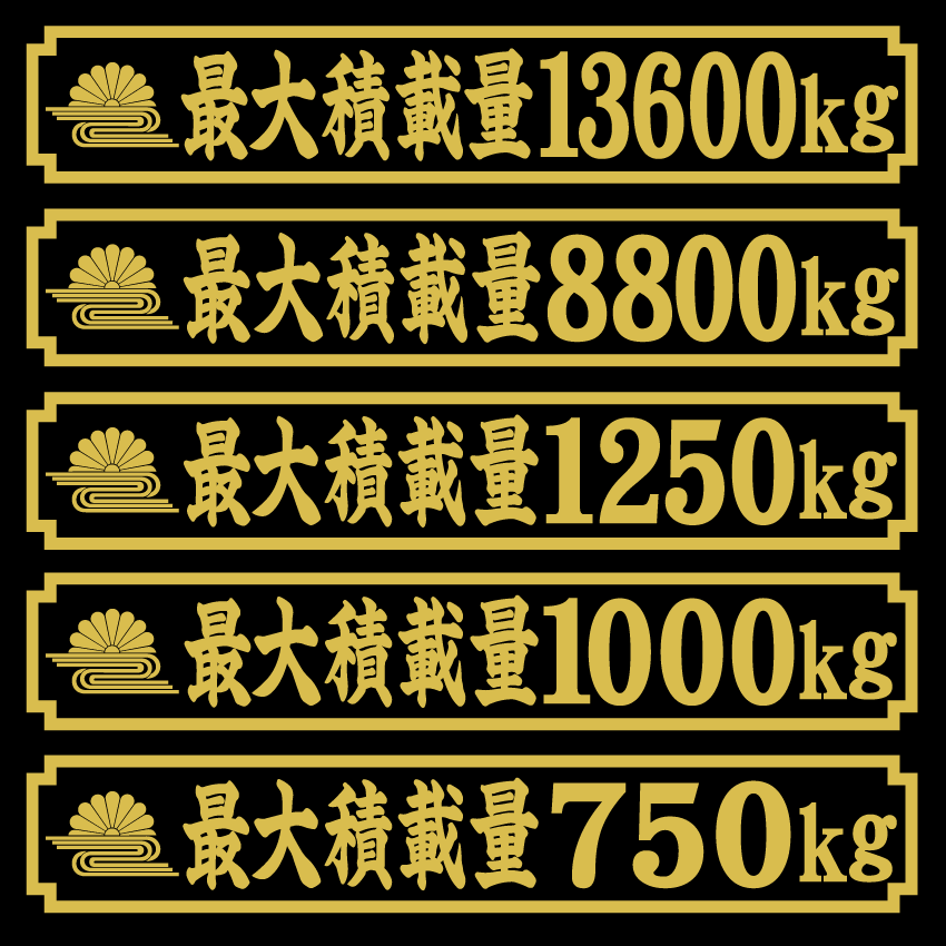 菊水 最大積載量ステッカー 30センチ 拍卖