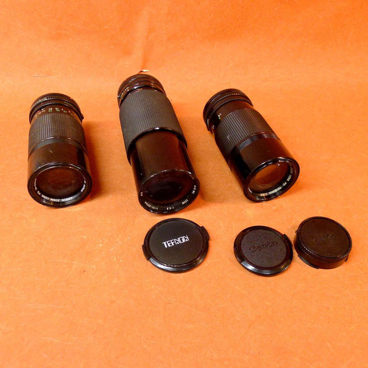 b◆085 CANONレンズまとめて3点①ZOOM LENS FD 75-150 1:4.5②TEFNON H/D-MC ZOOM 1:5.6 75-300③ZOOM LENS FD 75-150 1:4.5/60拍卖