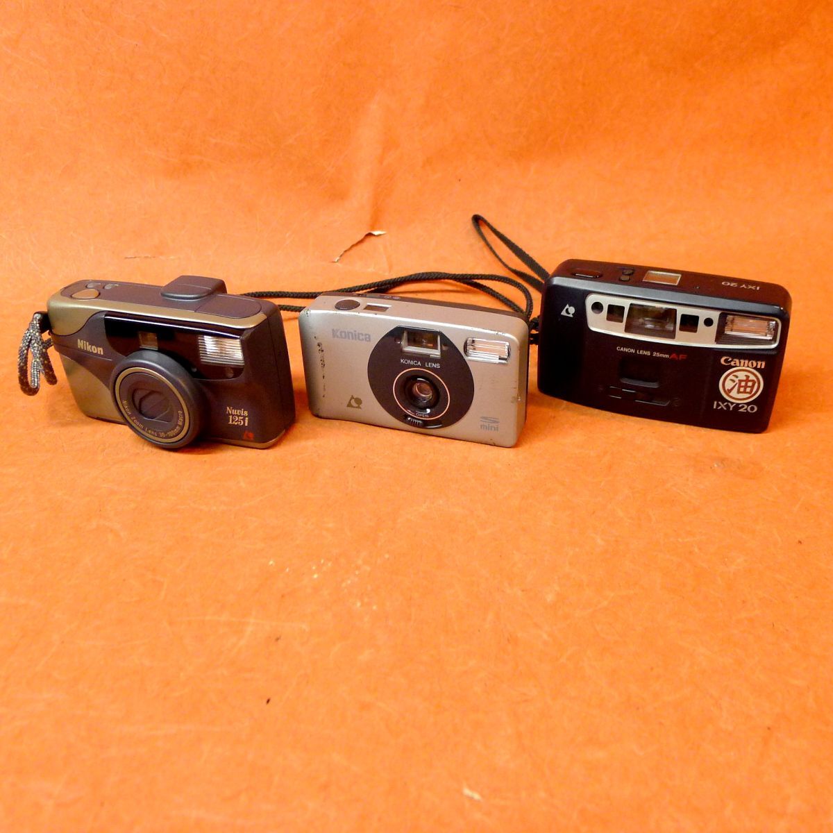 b◆096 ジャンク ASPカメラまとめて3点①CANON IXY20②NIKON NUVIS 125i③KONICA S MINI/60拍卖