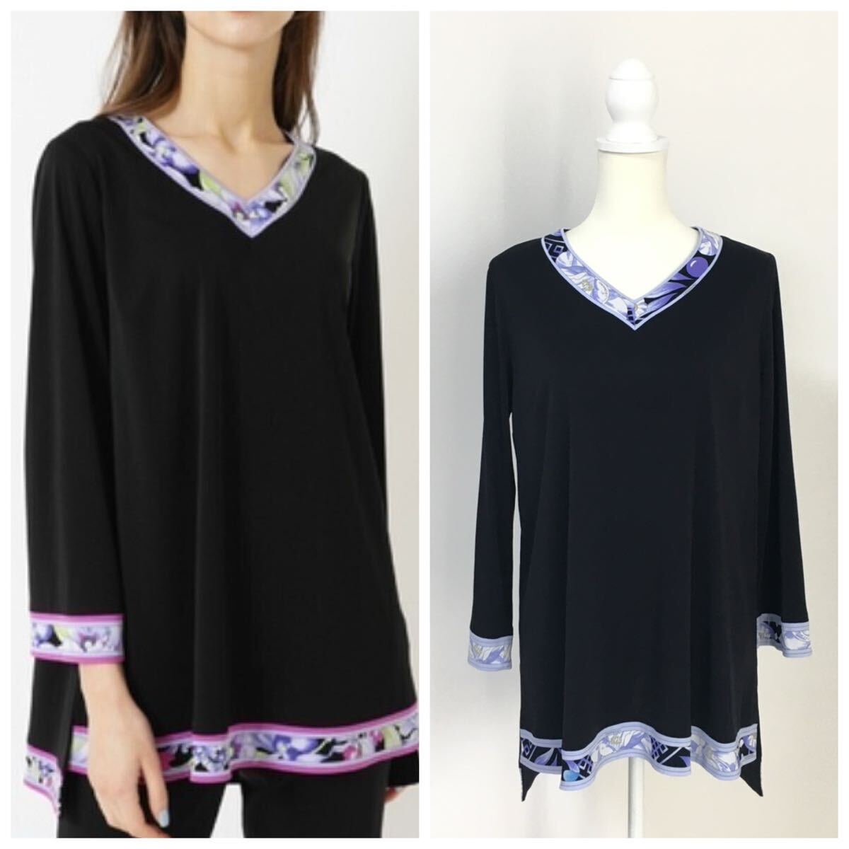 美品 2024年 LEONARD レオナール カンカン チュニック 42 送料無料 クリーニング済拍卖