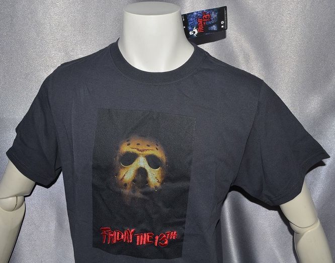 新品 Lサイズ 13日の金曜日 刺繍 ジェーソン 半袖 Tシャツ 綿100% ブラック拍卖