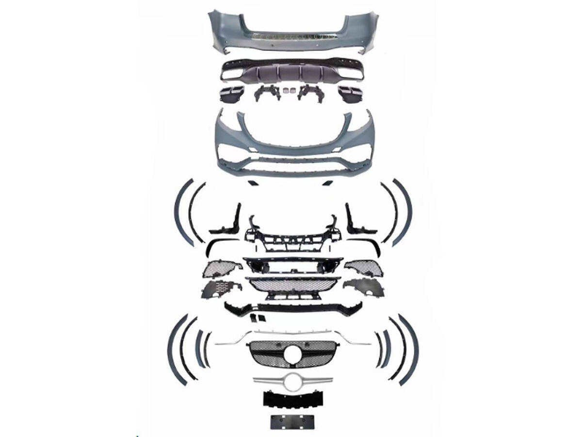 W166 フロント バンパー グリル リア バンパー マフラーカッター GLE63type メルセデス ベンツ GLEクラス SUV ノーマル 国内発送 即納 部品拍卖