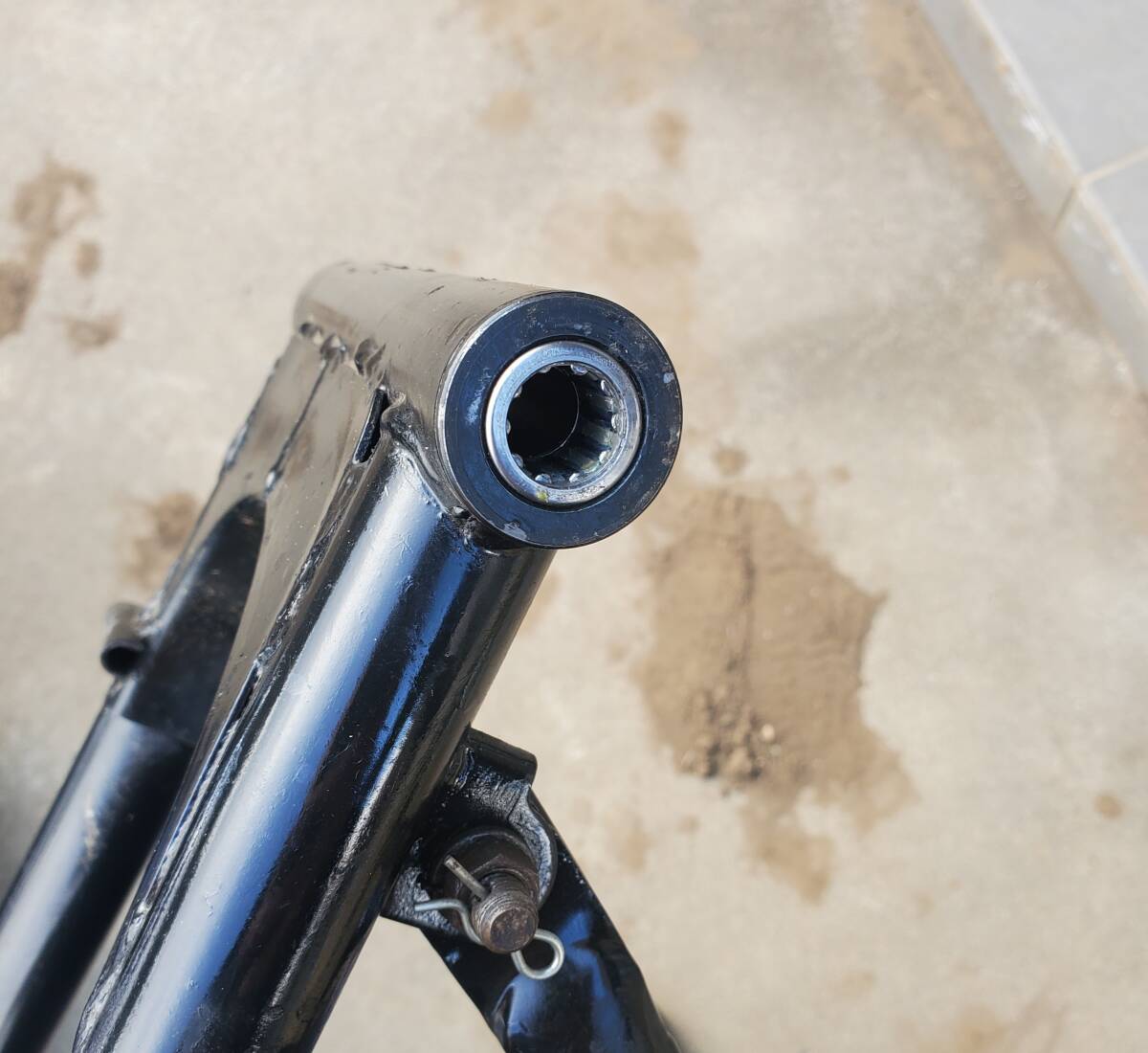 送料無料!カワサキ350SS 250SS対応!新品未使用品!シャフト径14mm!スイングアームボールベアリング化キット!拍卖