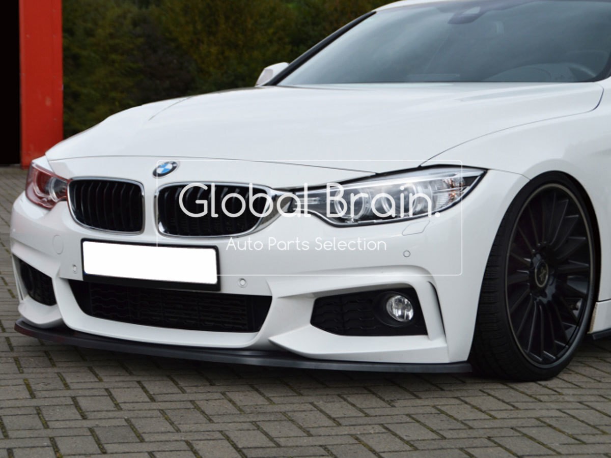 2012- BMW 4シリーズ F32 F33 F36 Mスポーツ フロントスプリッター スポイラー/ エプロン バンパー ディフューザー スカート エアロ拍卖