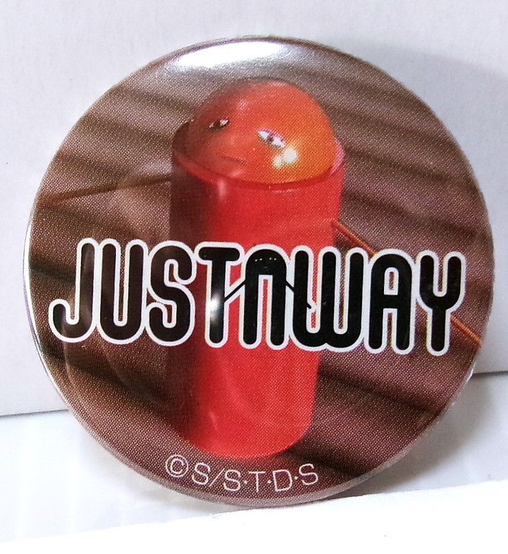 銀魂 缶バッジ 32mm ジャスタウェイ 赤 オリジナル描きおろしイラスト COSPA 未使用拍卖