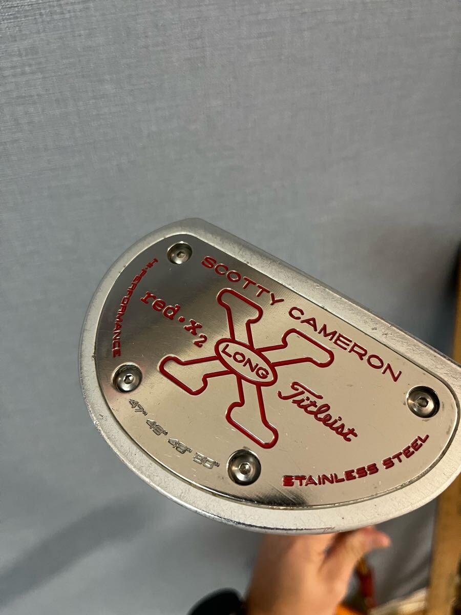 レア 長尺 48インチ レッドx センターシャフト red x LONG SCOTTY CAMERON 純正グリップ 純正ヘッドカバー cs 拍卖