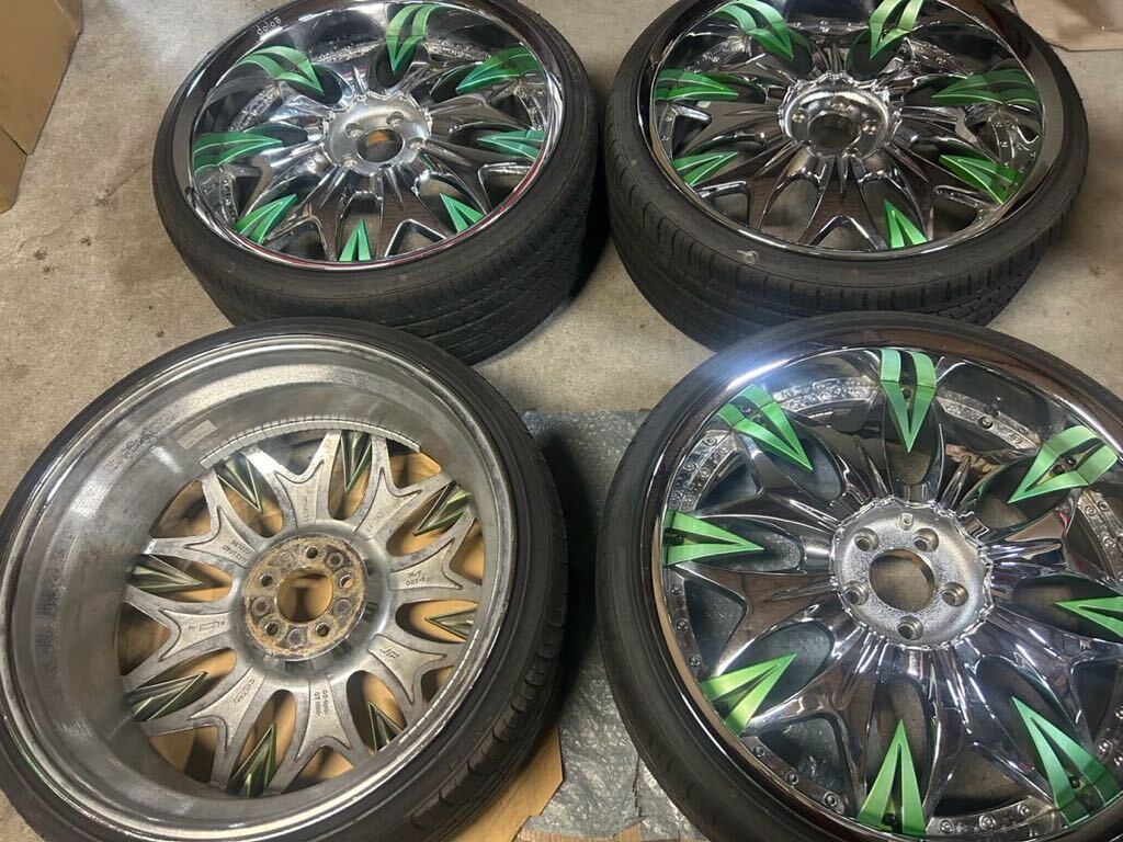 ★22インチ 4本 Dolce ドルチェ 9.5J+35 フーガ ムラーノ ハリアー アルファード ヴェルファイア 245 30 22拍卖