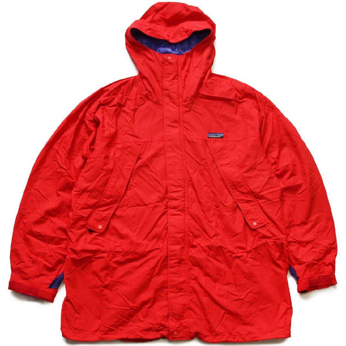 ★90s patagoniaパタゴニア Storm Jacket ストームジャケット ナイロンパーカー 赤 L★オールド マウンテン アウトドア ビッグサイズ拍卖