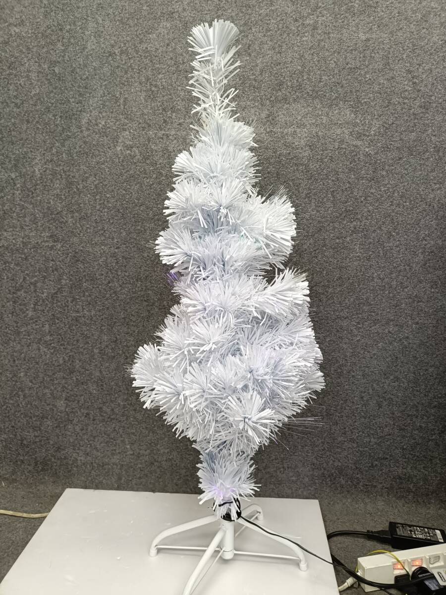 ★光ファイバー ホワイト 白 クリスマスツリー 95cm拍卖