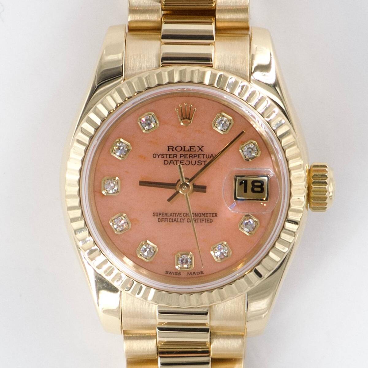 純正ロレックス デイトジャスト Ref.179178OPG 26MM K番 ピンクオパール文字盤 メーカーメンテ済み メーカー保証書付拍卖