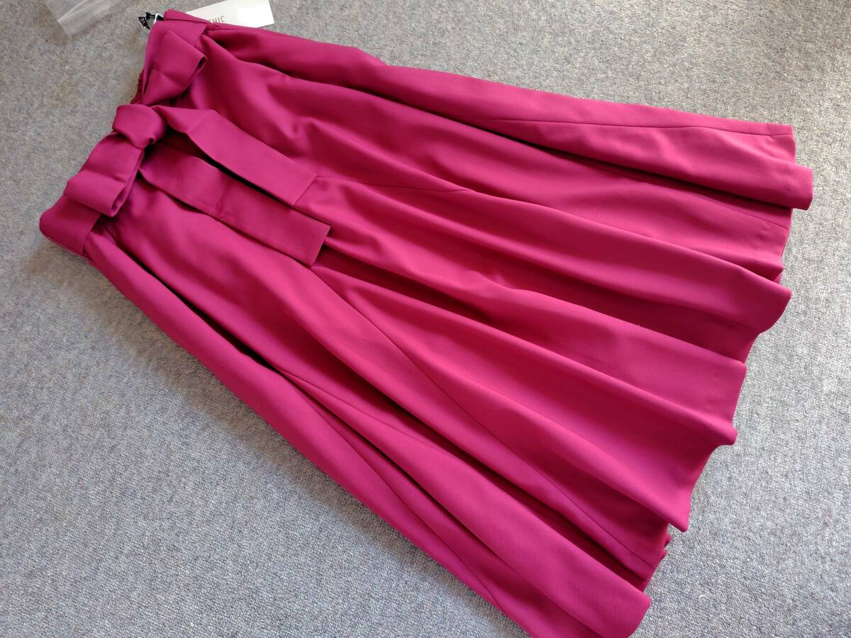 新品 TO BE CHIC 【ウォッシャブル】 後ろゴム素敵なオックスストレッチ スカート 42(L) ピンク 36300円拍卖