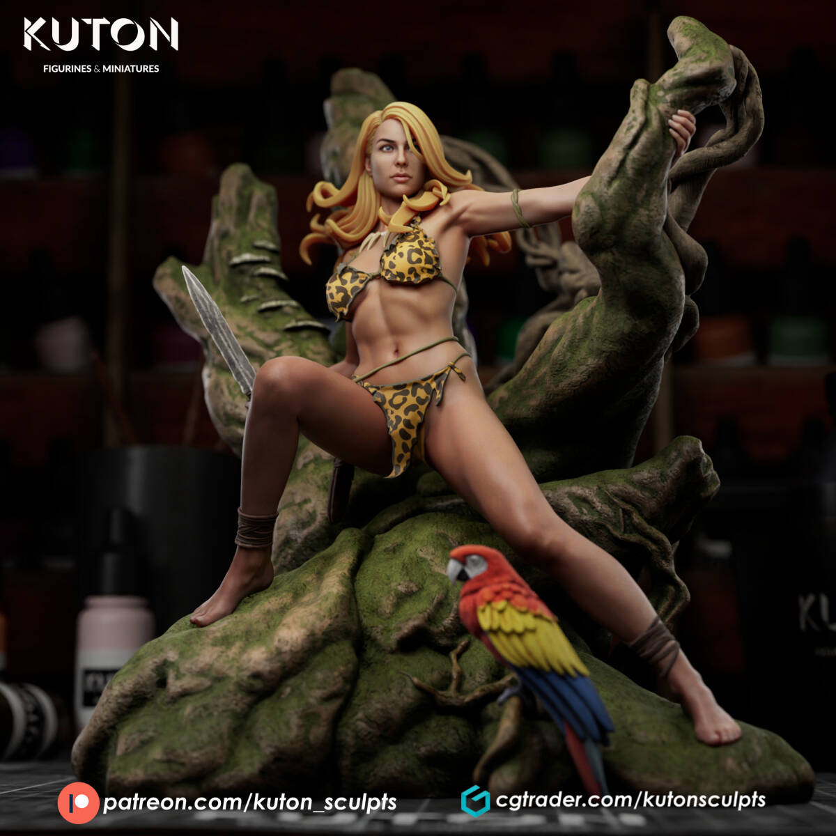 Kuton Sculpt | Jungle Girl 1/10 | 3Dプリント フィギュア 正規品拍卖