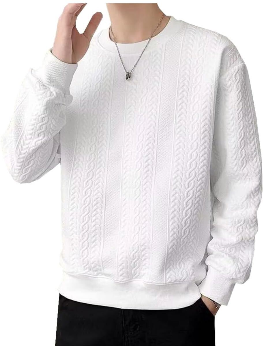 トレーナー メンズ 長袖 メンズ丸襟 Tシャツ 大きいサイズ 人気 丸首プルオーバー トレーナー カジュアル 快適 ゆったり プルオーバー 拍卖