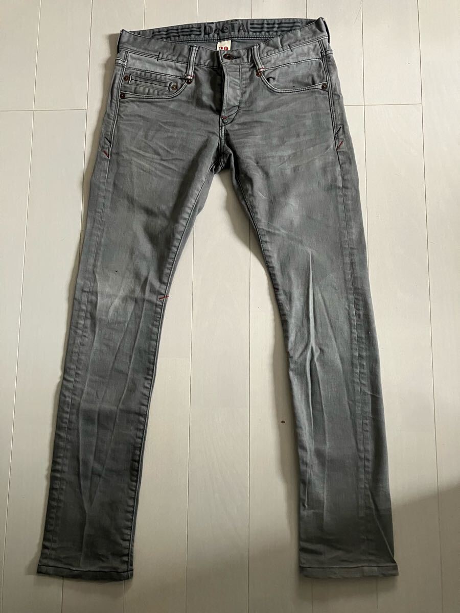 DeeTA ストレッチスキニー デニムパンツ グレー 29 DTA-004W拍卖