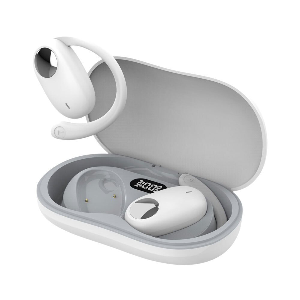 ワイヤレスイヤホン オープンイヤー型 ブルートゥース イヤフォン SBC AAC 防水 IPX4 グリーンハウス GH-OWSA-WH/9086 ホワイトx1台拍卖