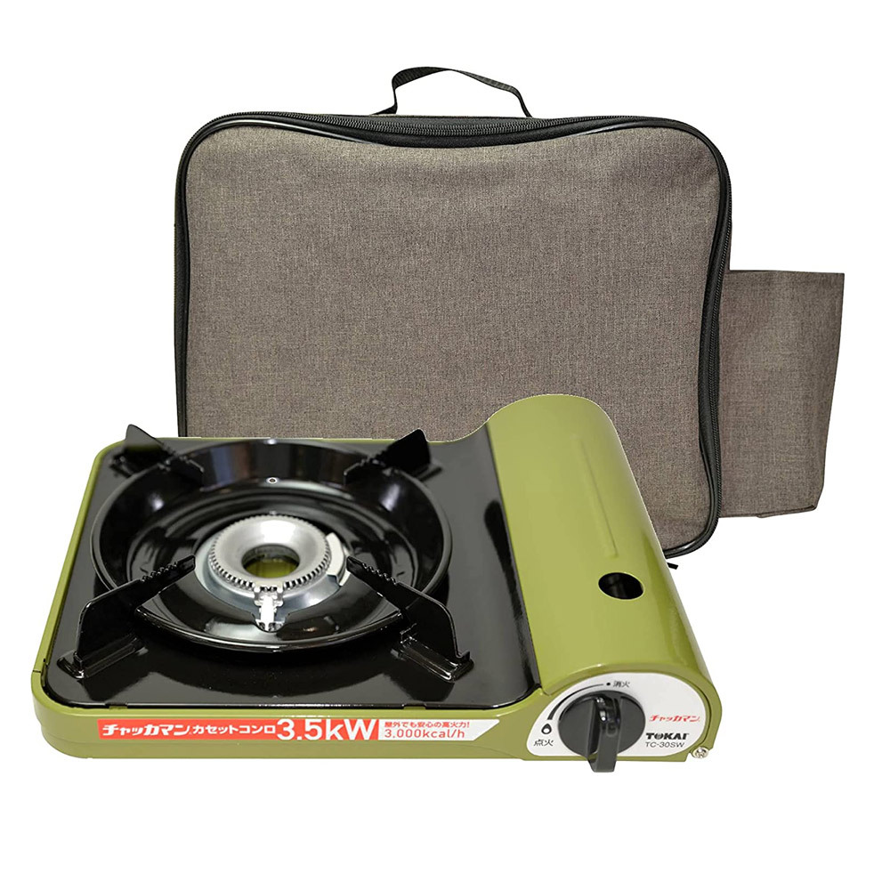 カセットコンロ チャッカマン 風防付きコンロ 収納 ソフト ケース付き 東海 TC-30SW/9030 PSLPGマーク付/送料無料拍卖