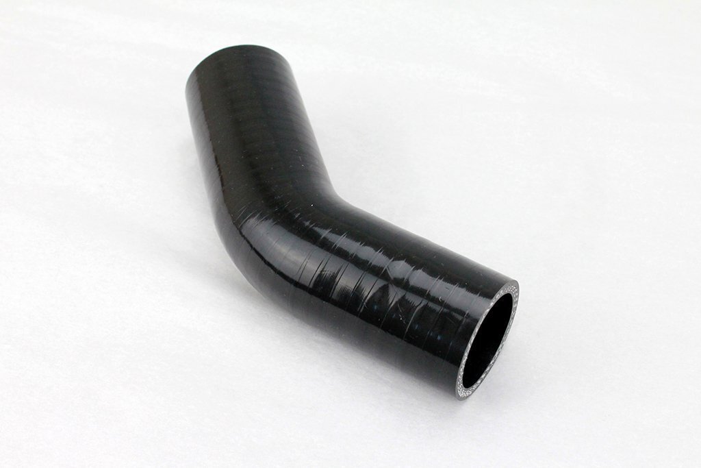送料格安 38mm 45度エルボー 強化シリコンホース 4層 ブラック 黒 4プライ インテークホース ラジエーター ヒーター 38Φ拍卖