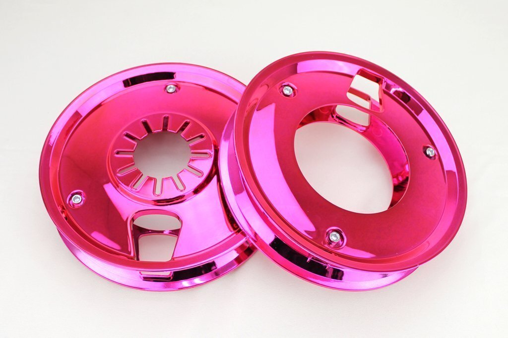 JOG ジョグ 10インチ 赤メッキ ホイールカバー ミント チャンプRS パッソルⅡ BW'S ビーウィズ ペリカンジョグ 27V 2JA拍卖