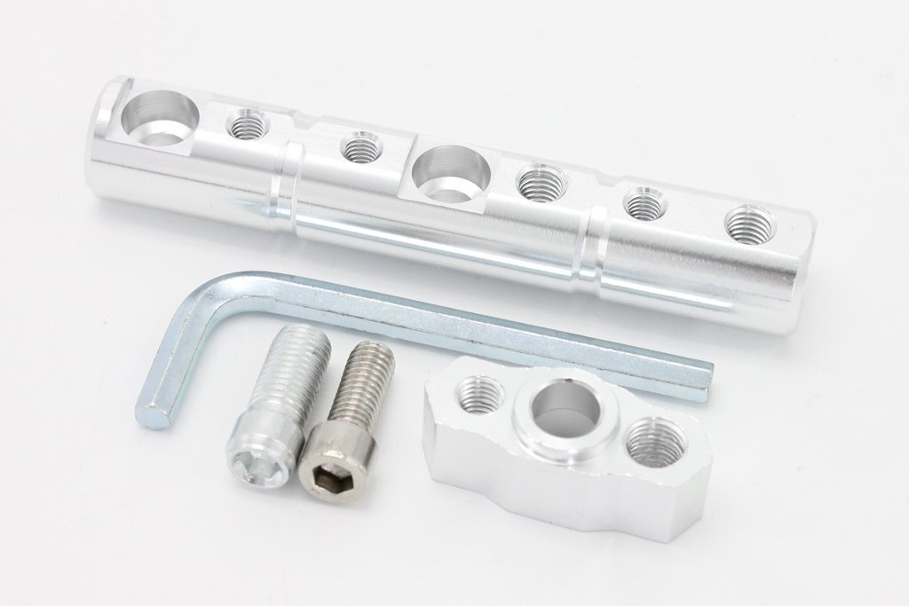 送料格安 バイク用 銀 クランプバー 延長バー ミラー固定タイプ マルチホルダー スマホホルダー マルチブラケット スマートフォン ナビ拍卖