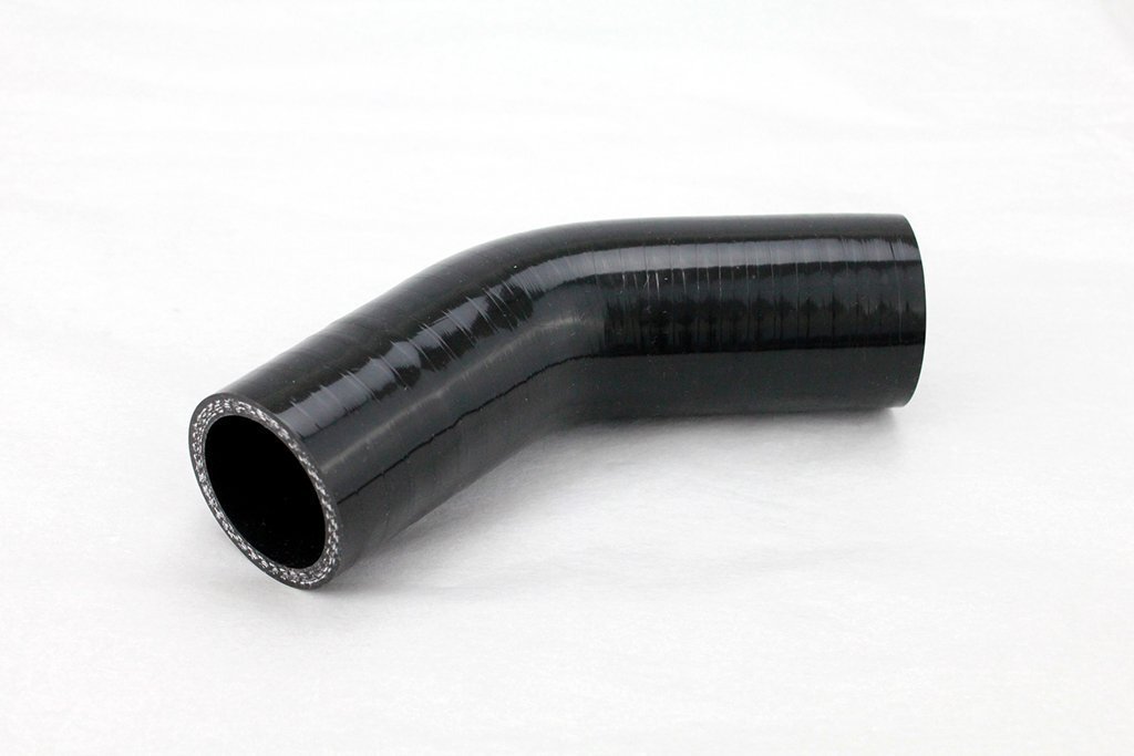 送料格安 35mm 45度エルボー 強化シリコンホース 4層 ブラック 黒 4プライ インテークホース ラジエーター ヒーター 35Φ拍卖