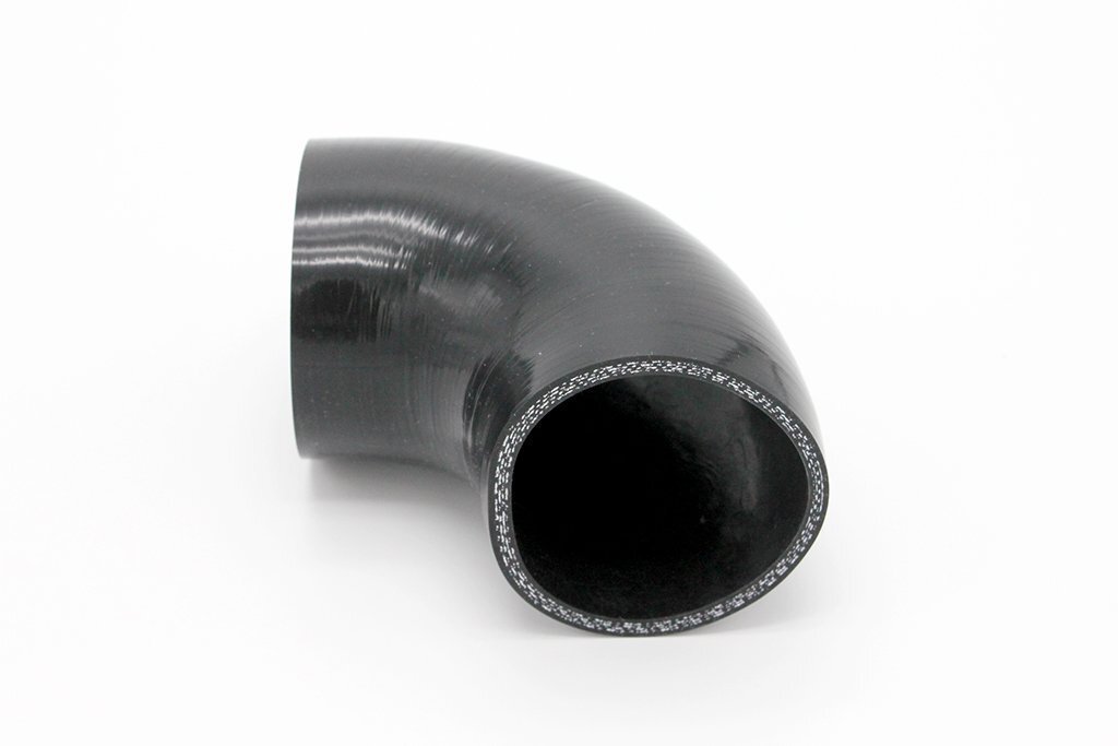 送料格安 80mm 90度エルボー 強化シリコンホース 4層 ブラック 黒 4プライ インテークホース ラジエーター ヒーター 80Φ拍卖