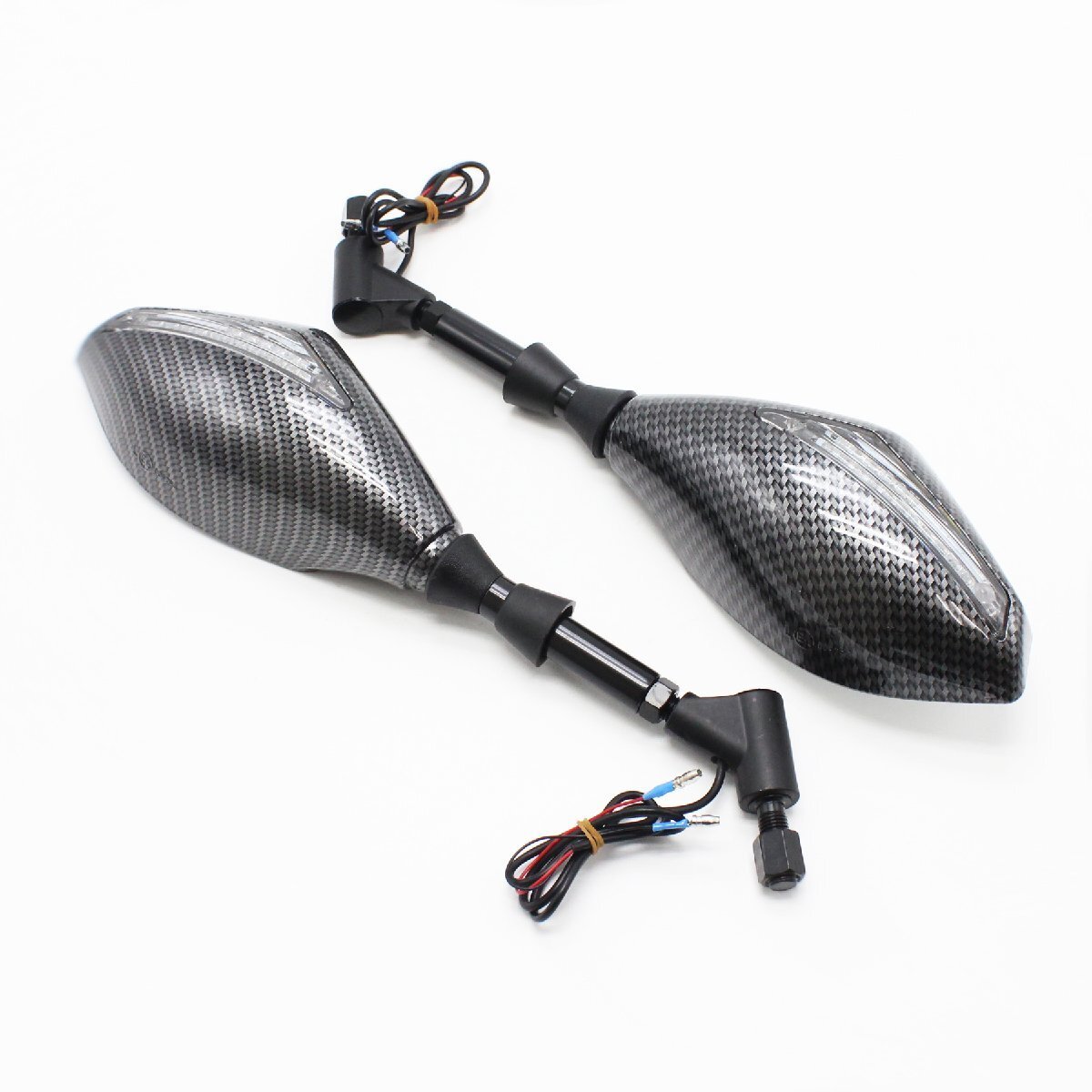 LEDウインカーミラー カーボン柄 ネイキッド用 XJR1300 ZRX1200 CB1300SF GSX400 CB400SF拍卖