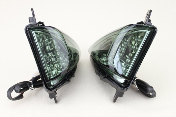 ZX-6R ZX-10R D型 スモーク LEDフロントウインカー ER-6f ER-6n Ninja650R スモークウインカー ZXT00D ZX636C ZX600R KAWASAKI カワサキ拍卖
