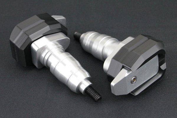 アルミ エンジンガード 黒/銀 フレームスライダーXJR400 XJR1300 FZ-1 SRX600 SR400 MT-10 MT-25 MT-09 FZ400 V-MAX クラッシュパッド拍卖
