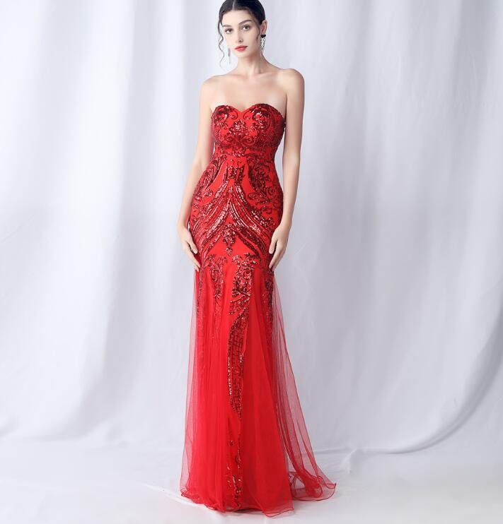 EY1202 レディースワンピース☆大人sexy  ☆ 美品  可愛い パーティドレス  オフショルダー 赤拍卖