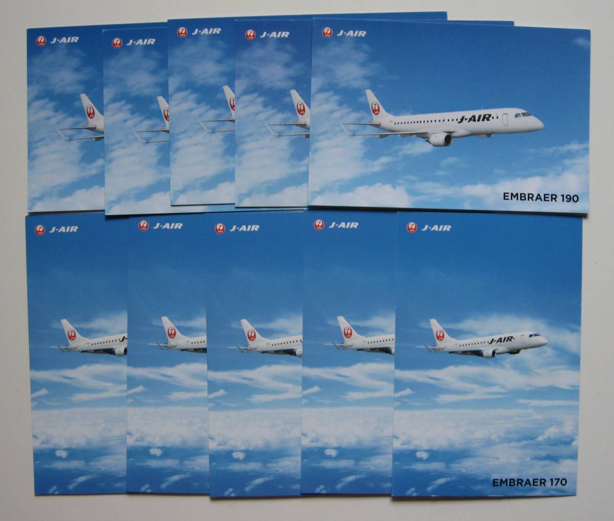 J-AIR ジェイエア ポストカード JAL 日本航空 エンブラエル E170 E190拍卖