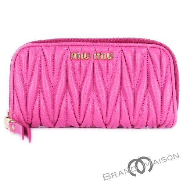 Aランク【ミュウミュウ】6連キーケース/マテラッセ/ピンク/レザー/レディース/miu-miu拍卖