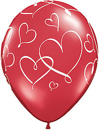 Qualatex ラバー バルーン ハート 9個 高性能 風船 赤 レッド クオラテックス ウエディング バースデー パーティー拍卖