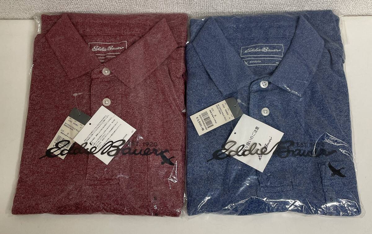 タグ付き【Eddie Bauerエディーバウアー 半袖シャツ2枚セット】メンズ/夏服/赤/青/Mサイズ/A73-326拍卖